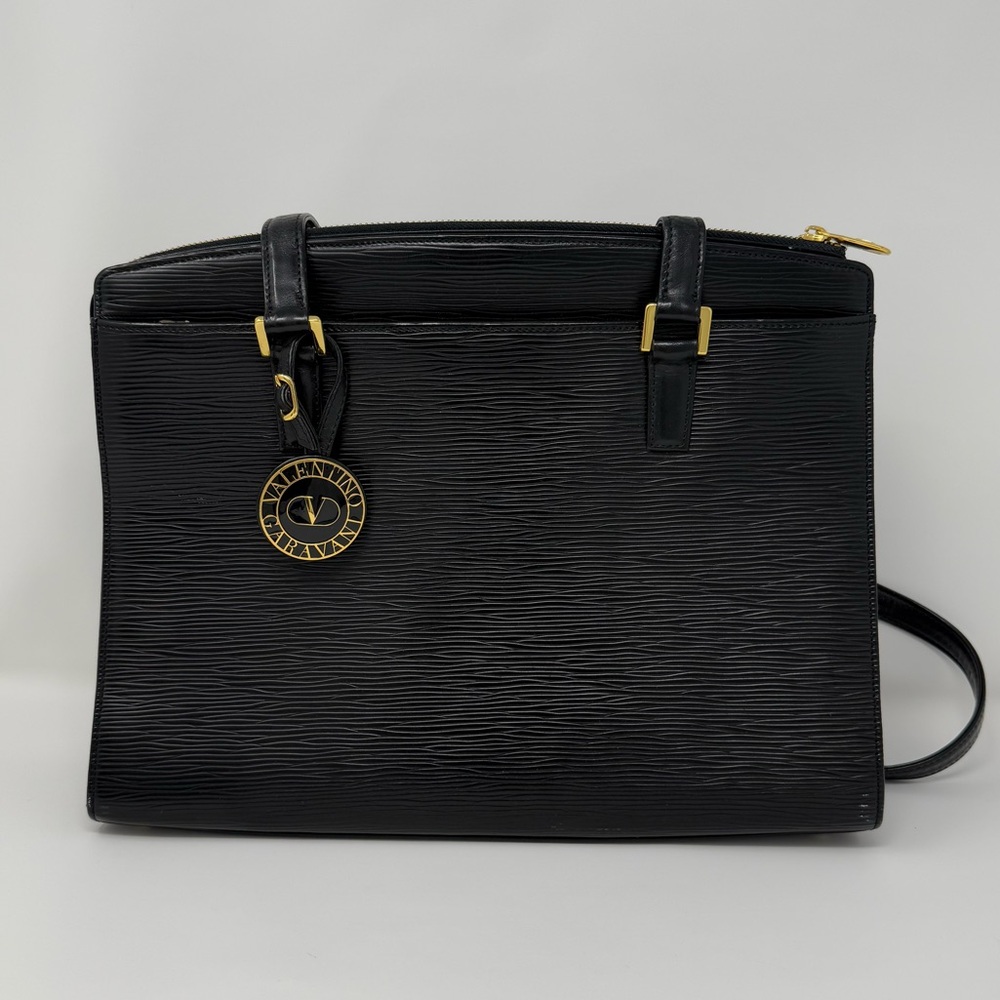 Valentino Black Leather Shoulder Bag